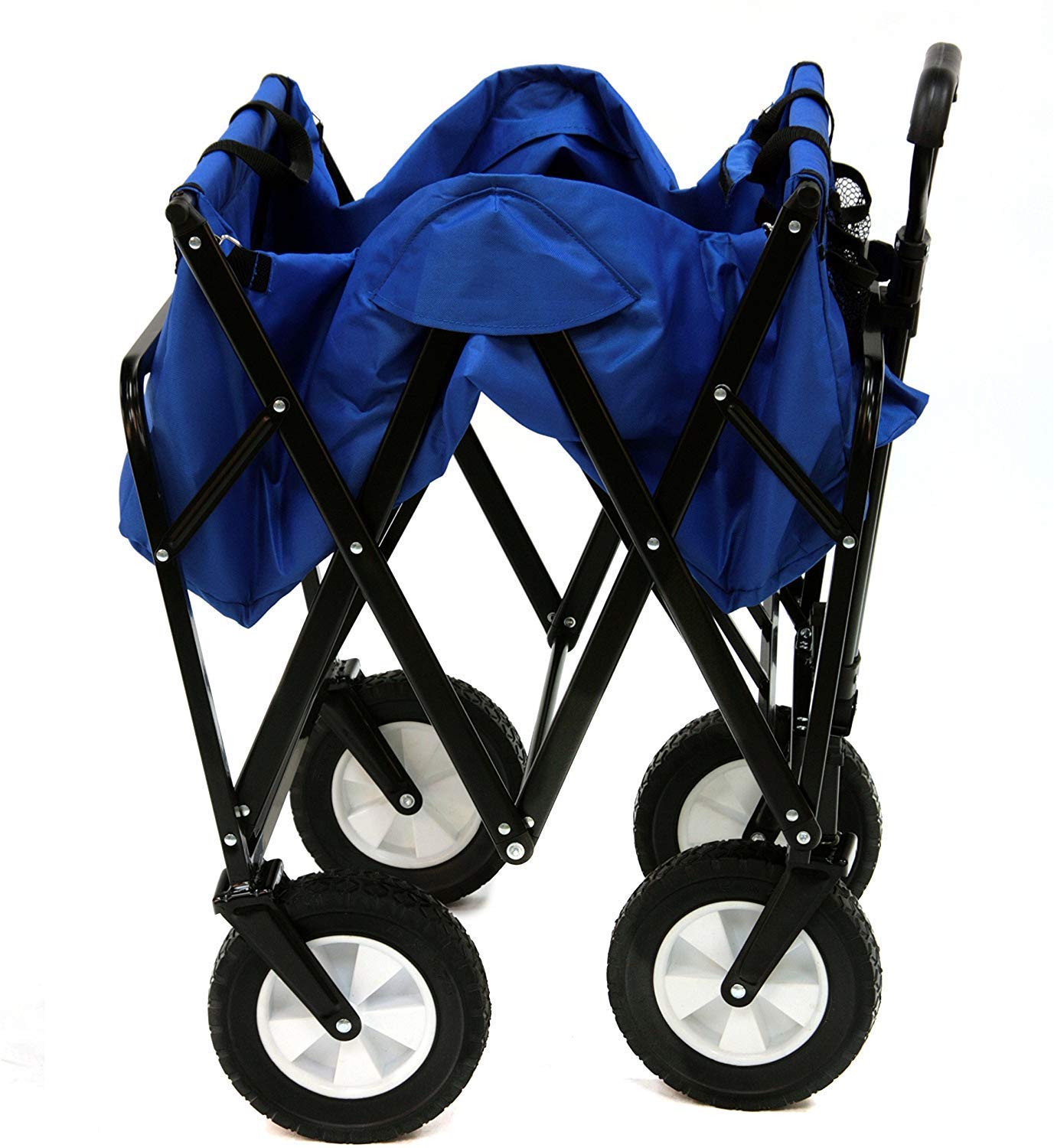Mac Sports wagon folded into compact carry bag for storage