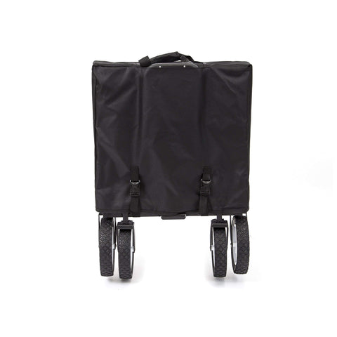 MacSports WTCX-100 locking wheels keep the wagon stable on slopes.