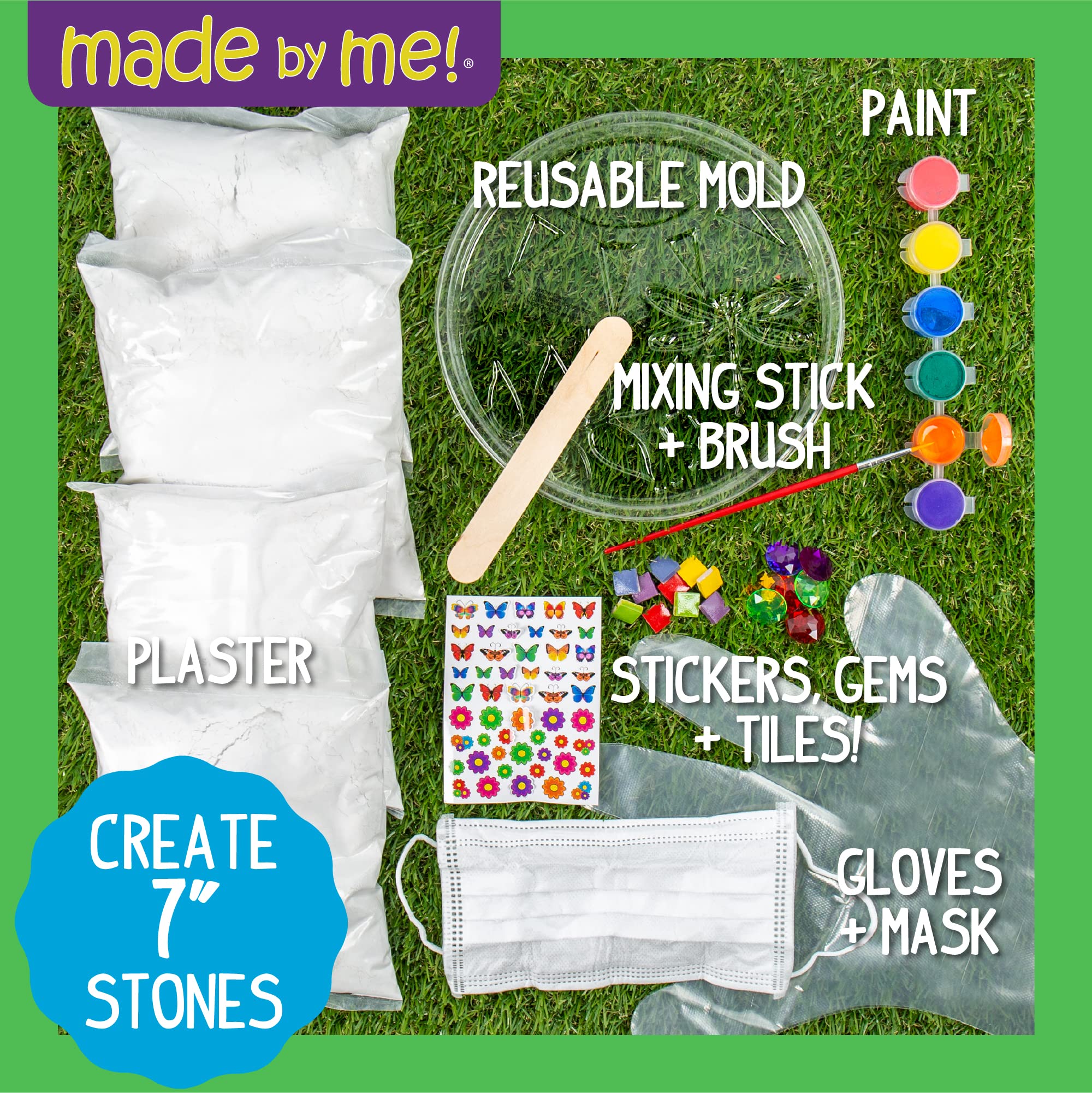 Made By Me plaster-mix-bags 1lb each for simple DIY stones.