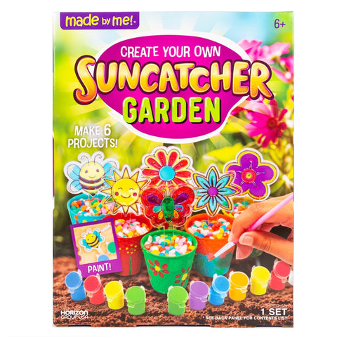 Made By Me suncatcher garden kit bee shines on a sunlit window, elevating decor.
