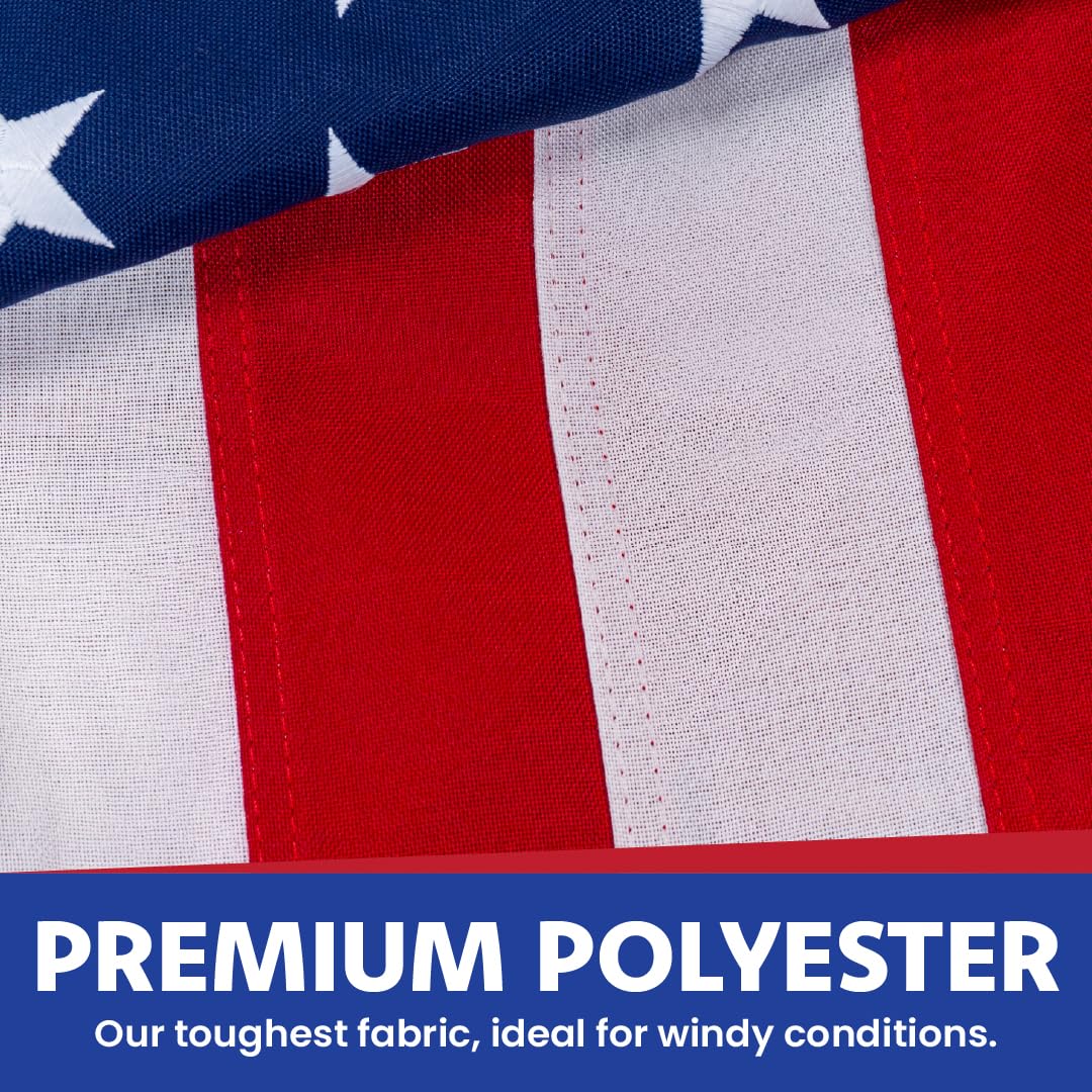 Made in USA Flags 6x10 flag with brass grommets for secure mounting.