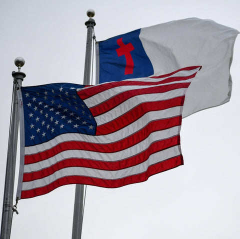 Made in USA Flags 3x5 Christian Flag ideal for religious holidays and ceremonies.