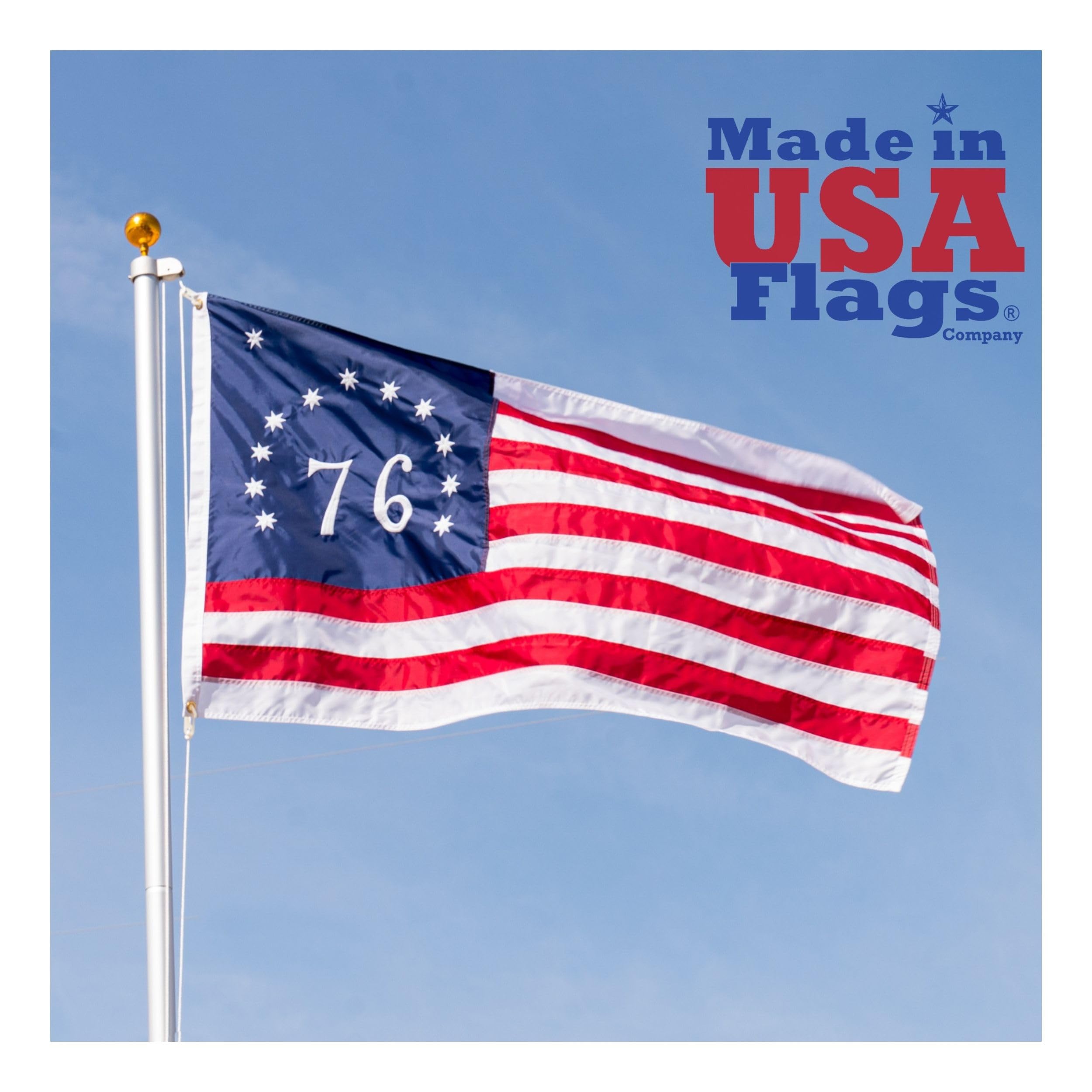 Made in USA Flags Co Bennington 1776 flag 3x5 for outdoor display