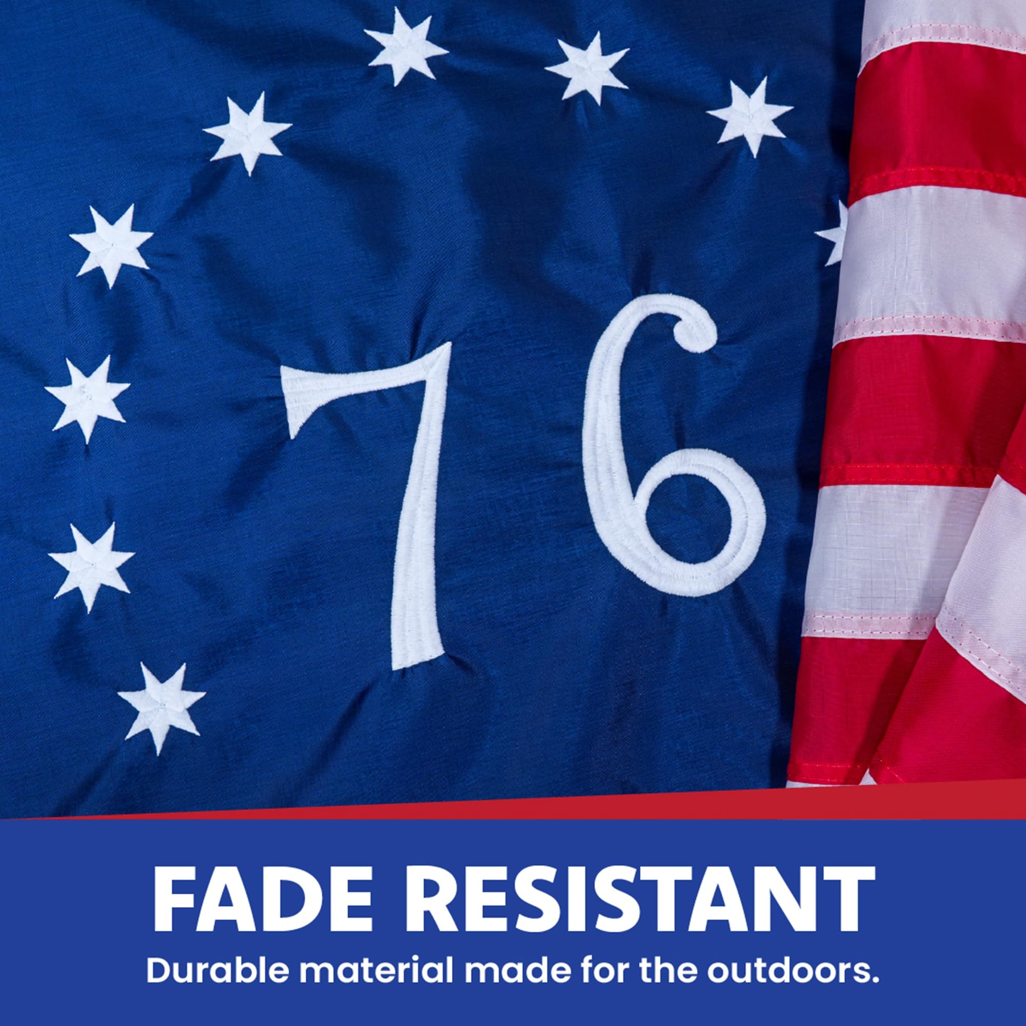 Made in USA Flags Co flag with solid brass grommets for secure mounting