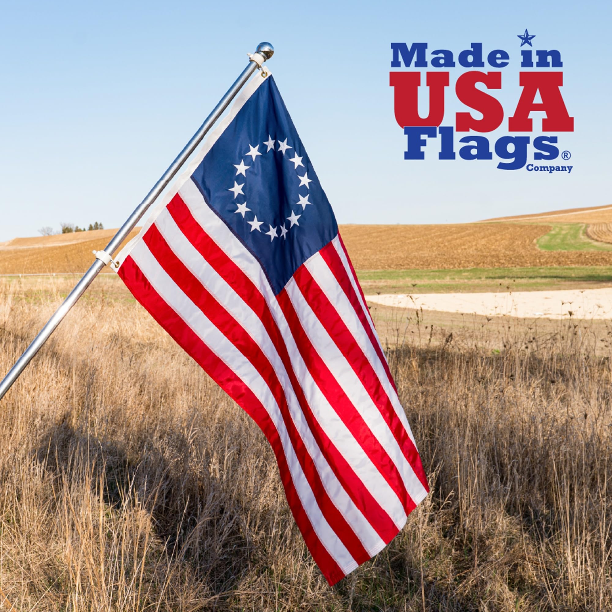 Made in USA Flags FMAA-certified Betsy Ross flag