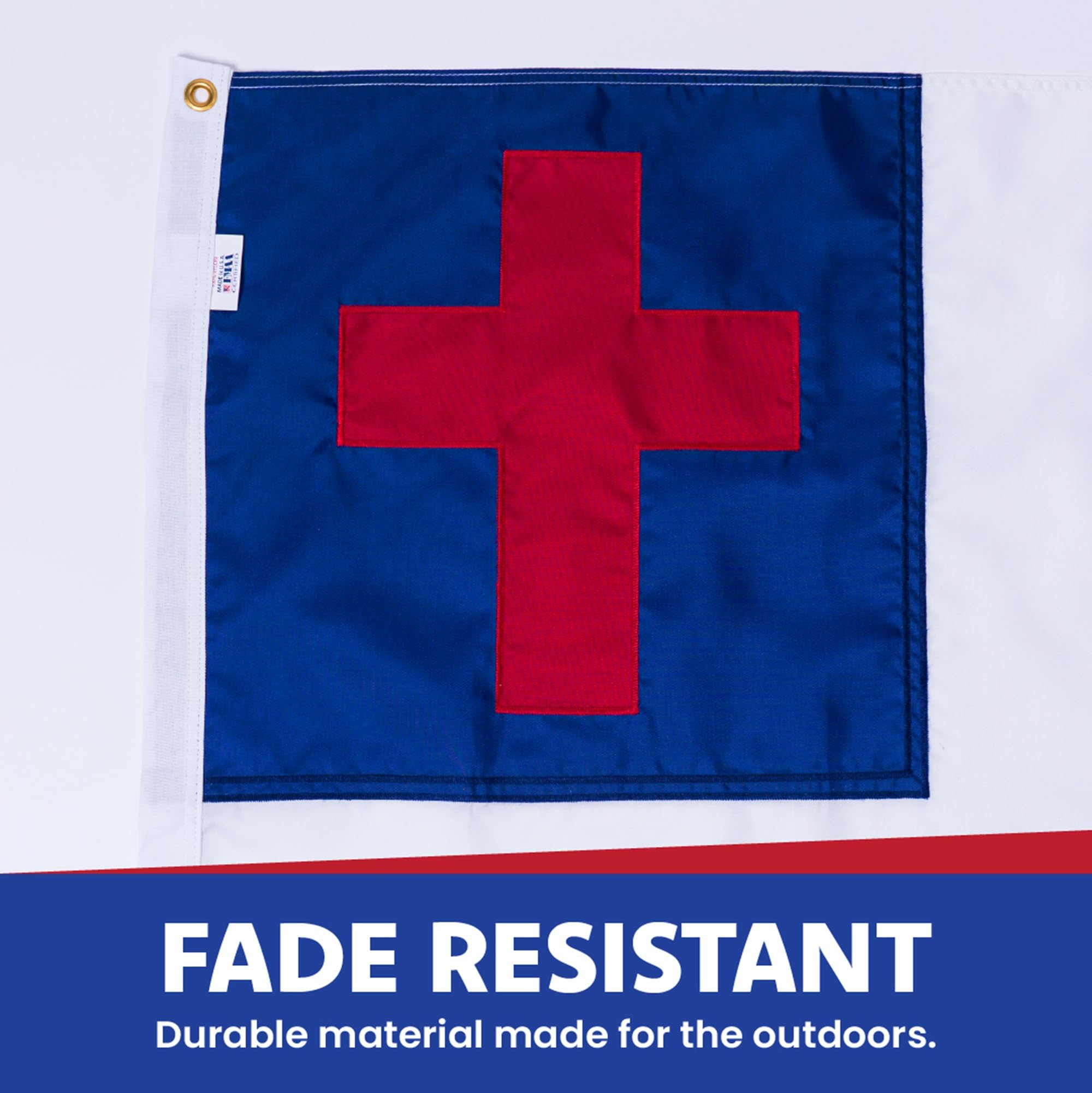 Made in USA Flags 3x5 Christian Flag FMAA certified for American-made quality.