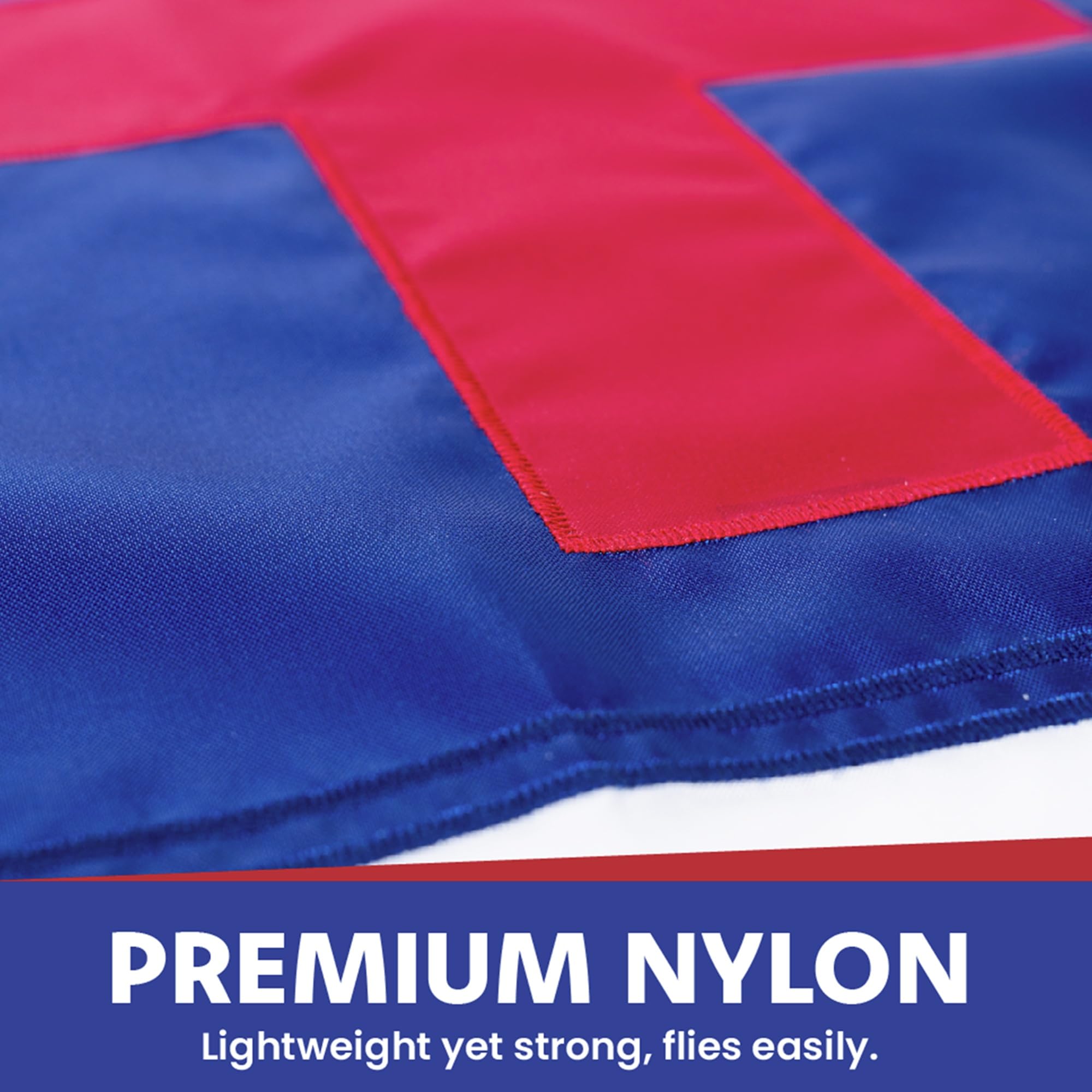 Made in USA Flags 3x5 Christian Flag indoor outdoor display suitable for events.