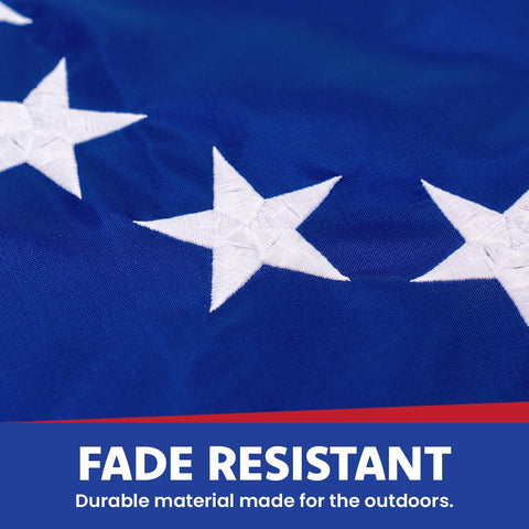 Made in USA Flags SolarMax nylon fabric texture for all-weather performance