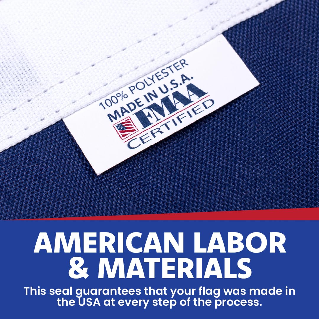 Made in USA Flags Co embroidered stars detail