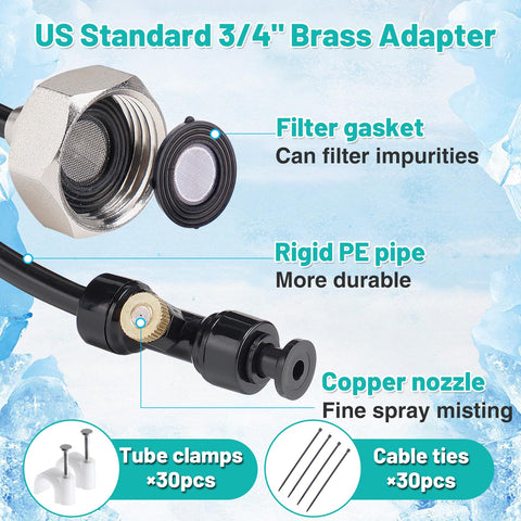 MADHOLLY 26ft line with 7 nozzles for compact setups.