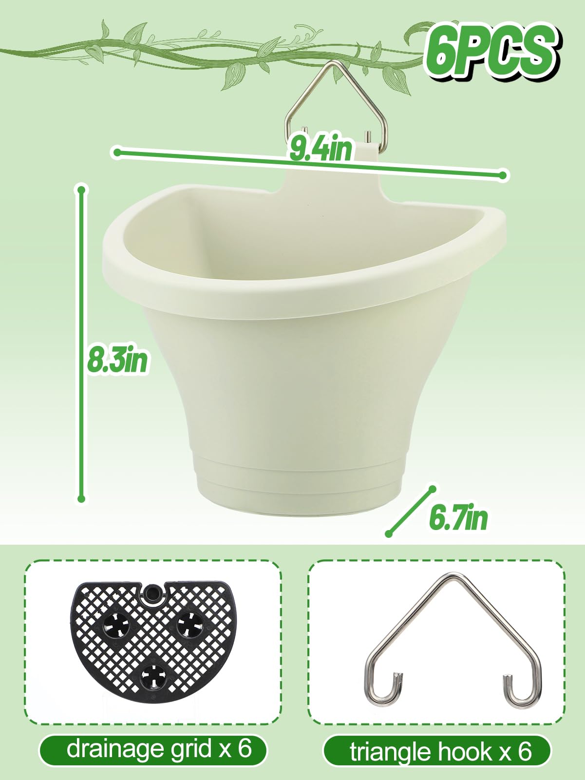 MADHOLLY durable-pp-resin material keeps planters lightweight and odor-free