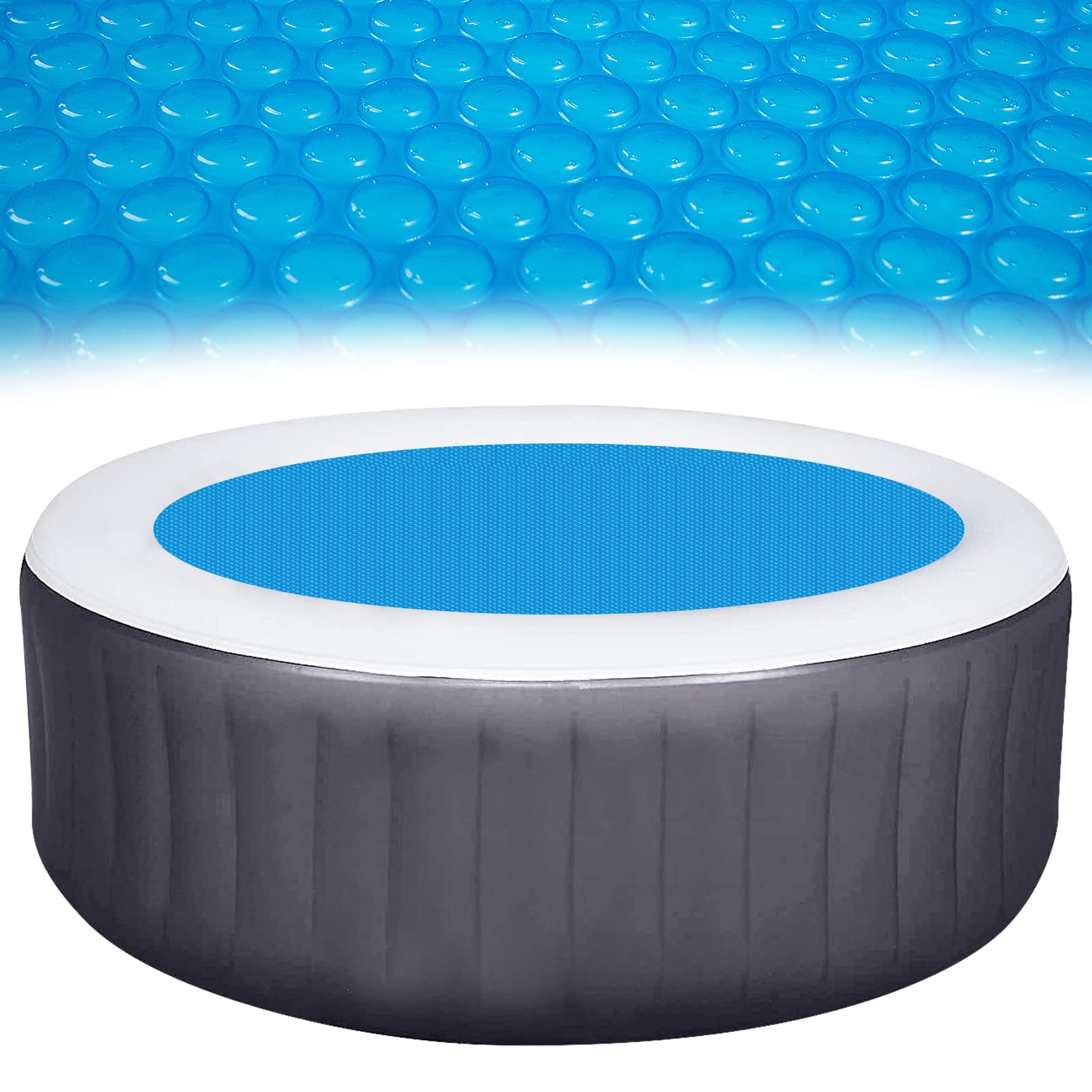 MADHOLLY spa cover 7ft round boosts heat retention and reduces heat loss.