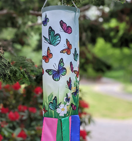 Madrona Brands windsock decor brightens porch, deck, and garden