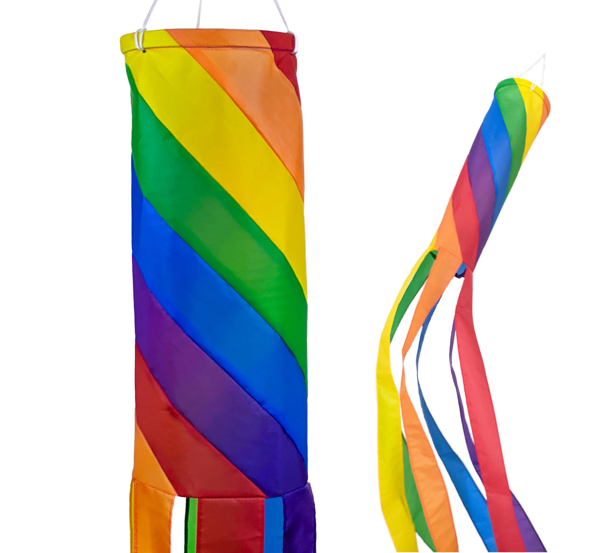 Madrona Brands Spiral Rainbow Windsock 60inch dances with color in outdoor spaces for porch and garden