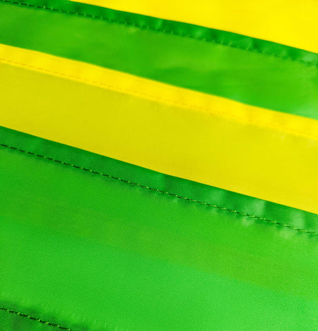 Madrona Brands Sunflower Windsock Hanging Setup quick to display on porch, deck, or fence.