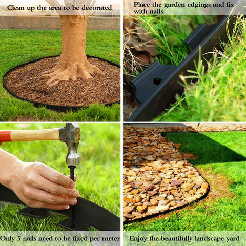 Maebeacae flexible edging in action demonstrates tool-free setup