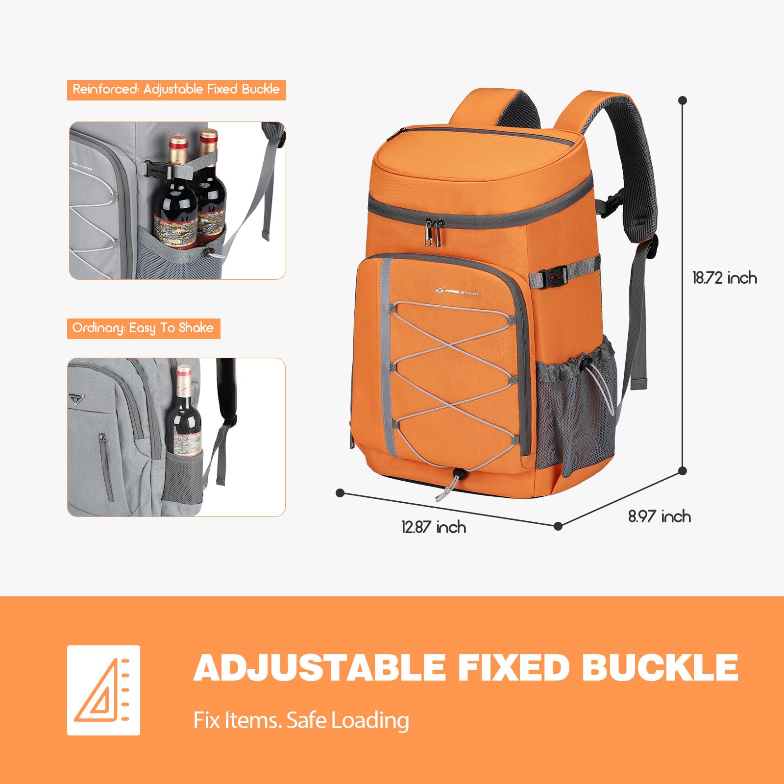 Maelstrom 35-Can Backpack Cooler hidden back pocket protects valuables
