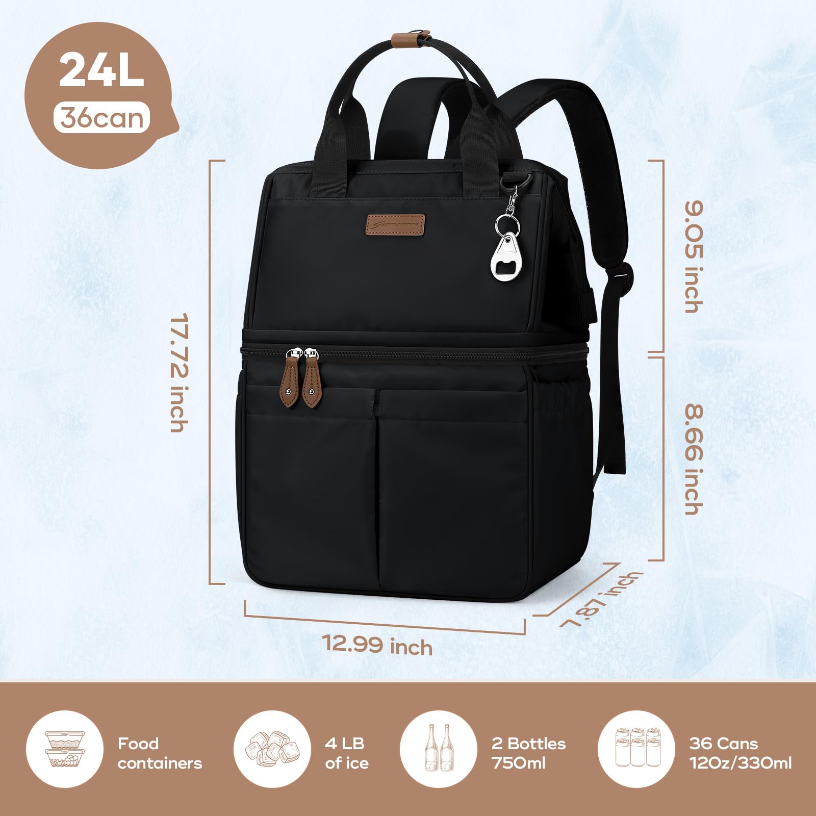 Maelstrom Cooler Backpack anti-theft pocket for valuables