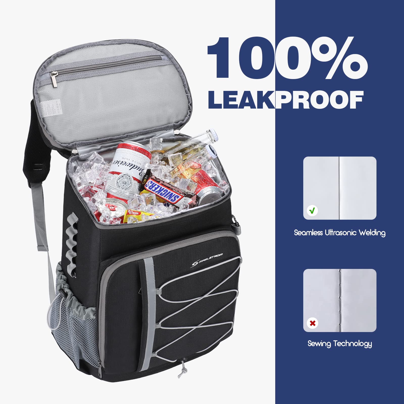Maelstrom Cooler Backpack 35-can capacity for family outings