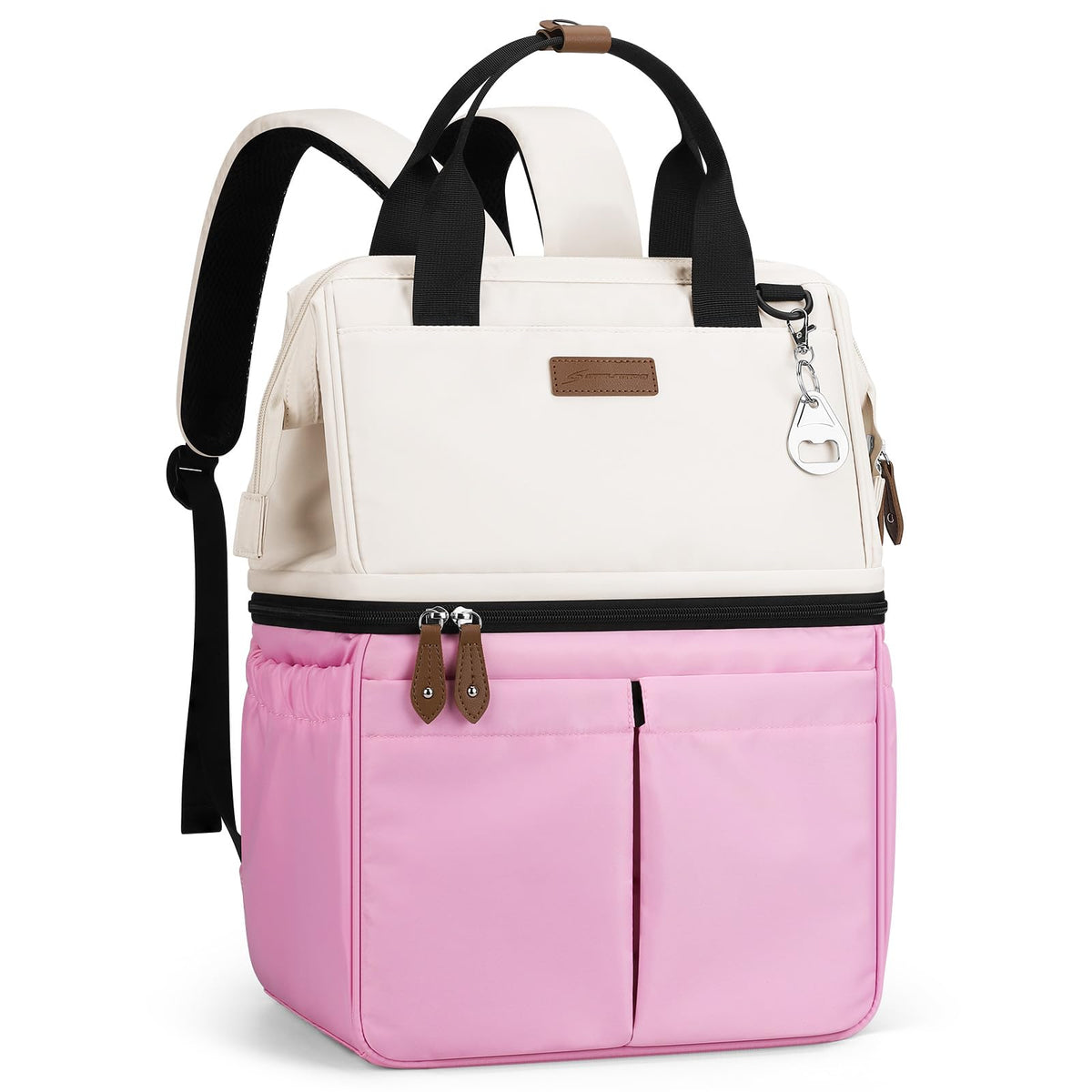 Maelstrom cooler backpack dual-deck upper compartment for organized dry storage.
