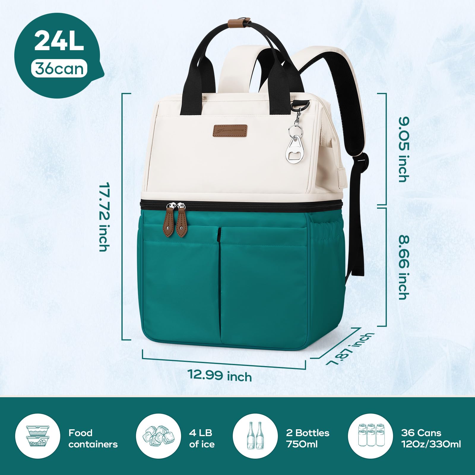 Maelstrom Cooler Backpack ergonomic padded straps for comfortable carrying