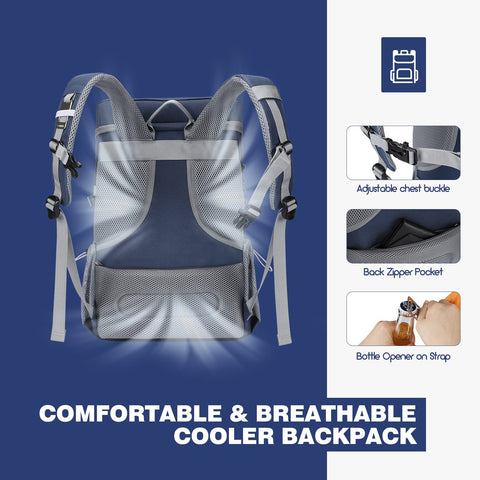 Maelstrom cooler backpack top pocket holds phone and snacks