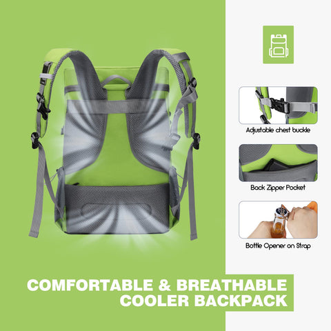 Maelstrom cooler backpack top pocket ideal for snacks or phone.