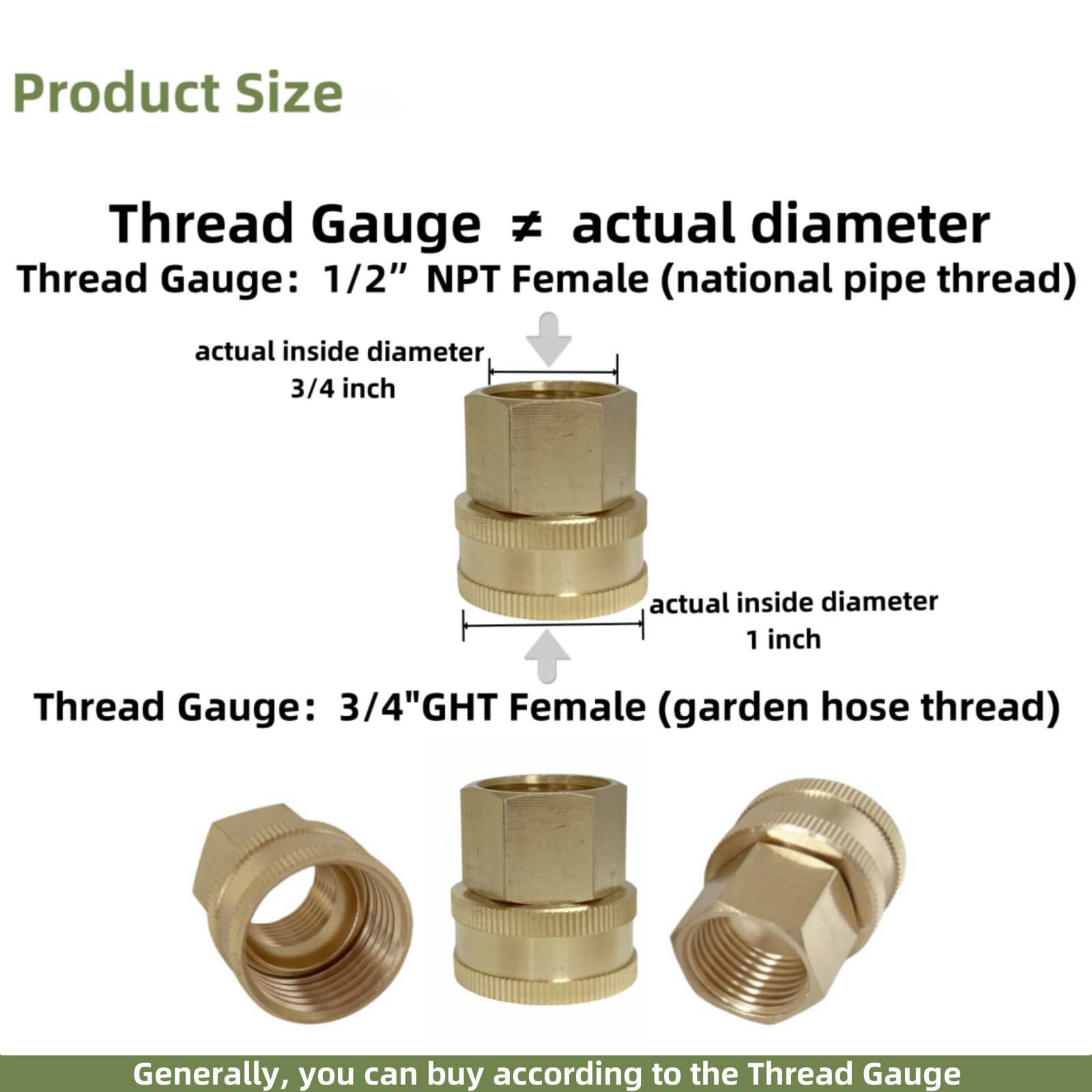 MAFERLIY 3-4GHT to 1-2NPT male adapter for secure outdoor connections