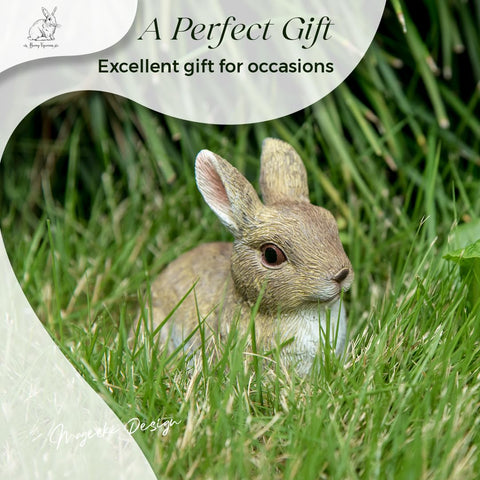 Mageeki bunny garden decor sized to sit neatly among flowers.
