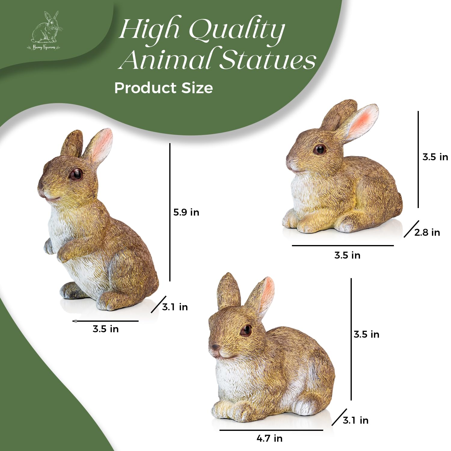 Mageeki packaging protects bunny statues during shipping for safe delivery.