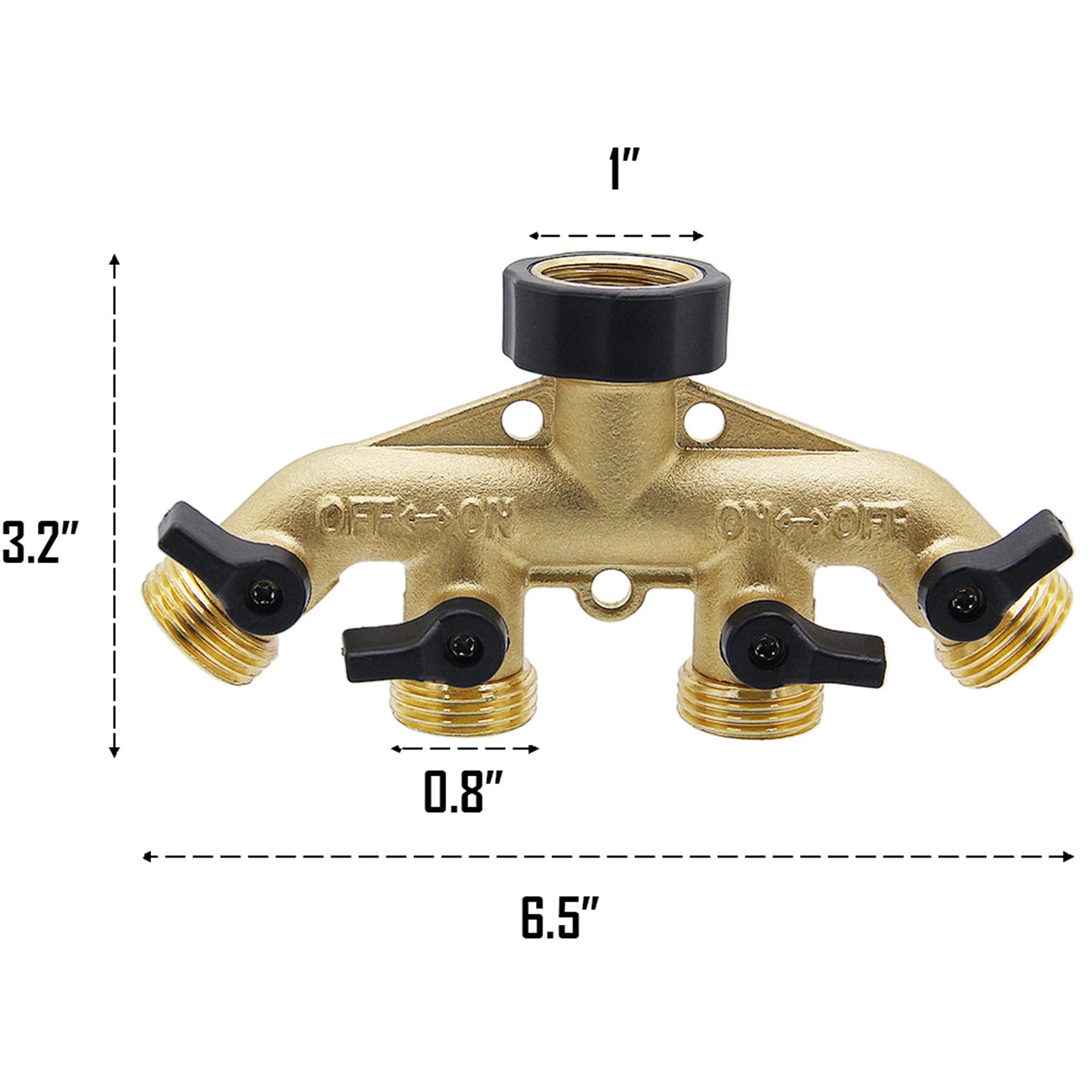 Close-up of the MAGGIFT ATDAWN brass valve manifold enabling independent shutoffs for precise flow control