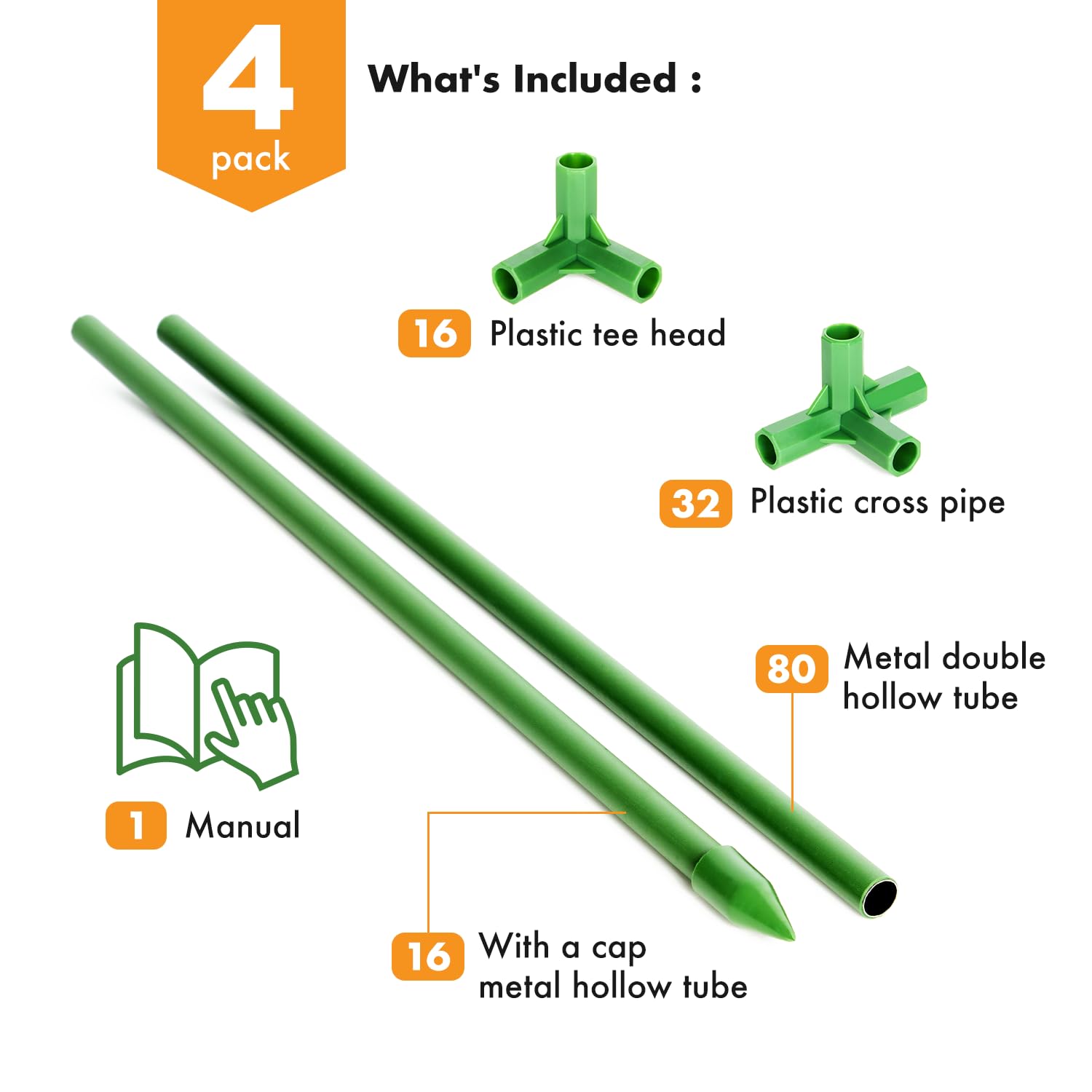 MAGGIFT tomato cage snap-on clips enable quick, tool-free assembly.