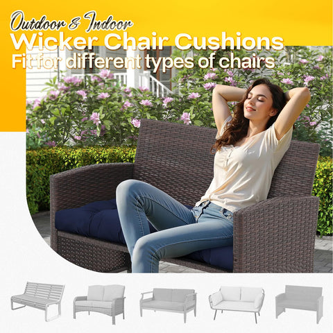 Magic Elephant blue cushion adds subtle style to patio spaces and outdoor furniture.