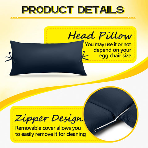 MAGIC ELEPHANT blue cushion with headrest pillow for neck support