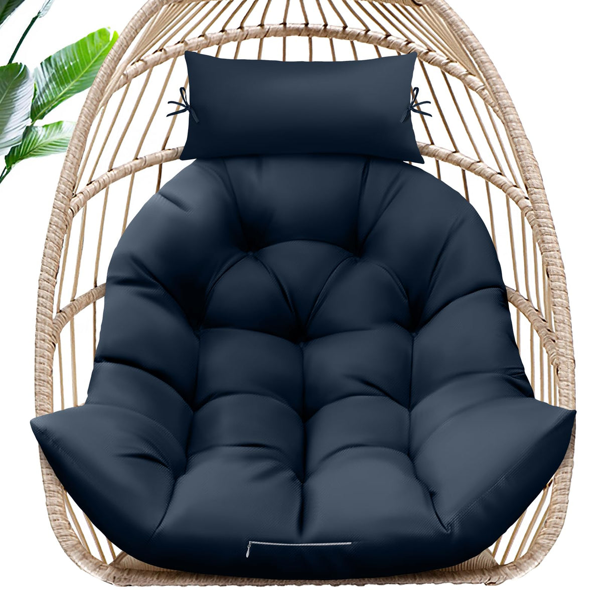 Magic Elephant egg chair cushion blue for plush outdoor lounging