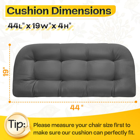 Magic Elephant patio loveseat cushion thick padding enhances lounging on porch or deck.