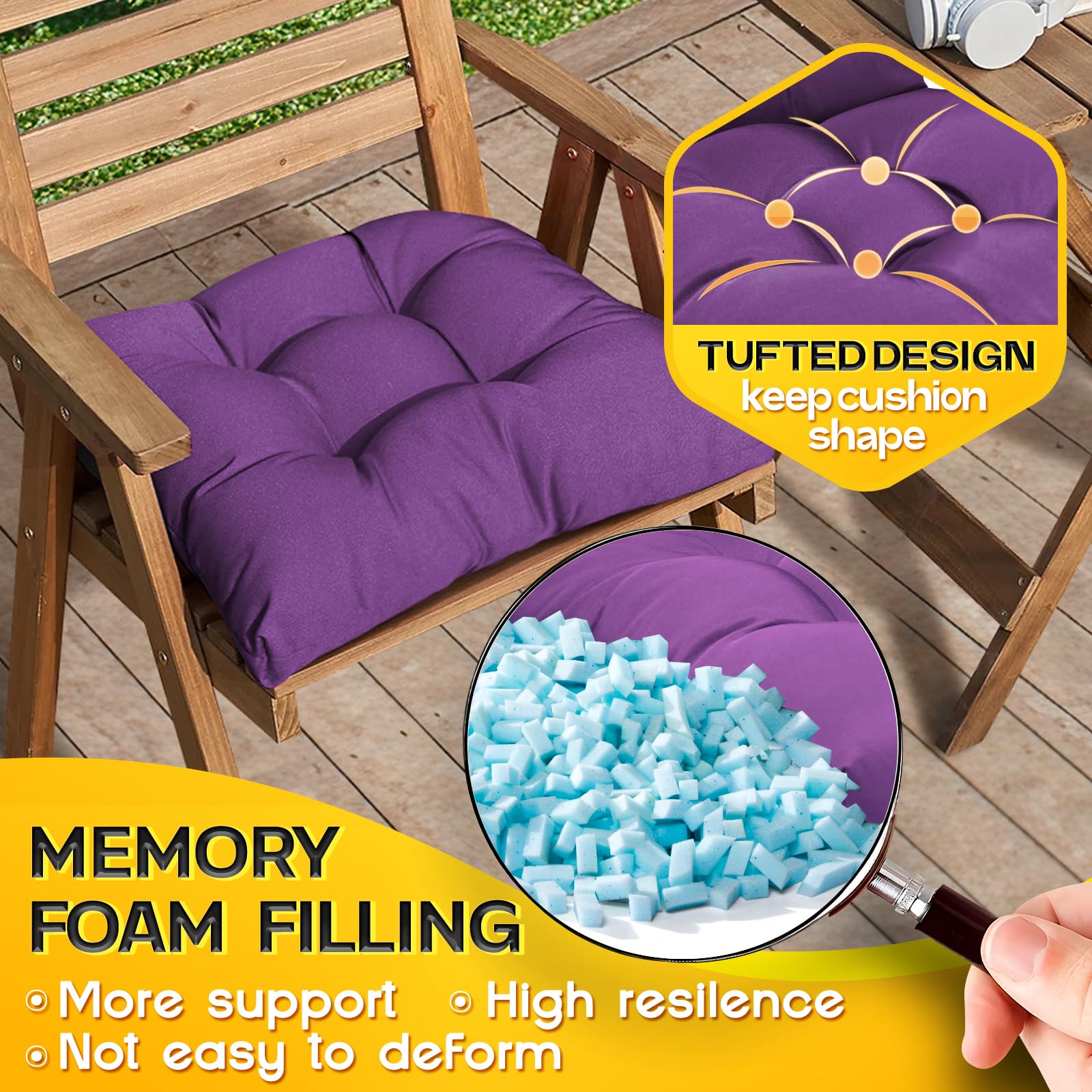 Magic Elephant cushions are versatile as back and seat cushions for patio furniture.