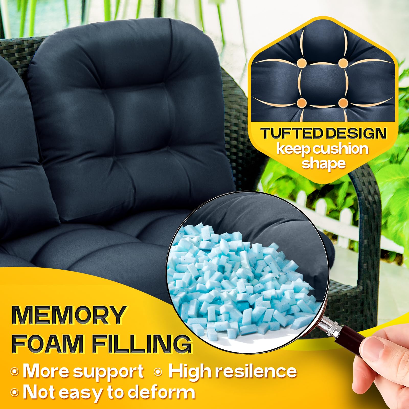 Magic Elephant first U-shaped cushion for versatile patio seating