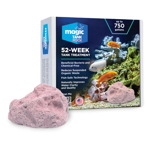Magic Tank Rock clear-water focus improves viewing by enhancing aquarium clarity.