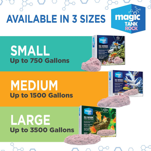 Magic Tank Rock decorative aquarium decor supports clearer viewing.