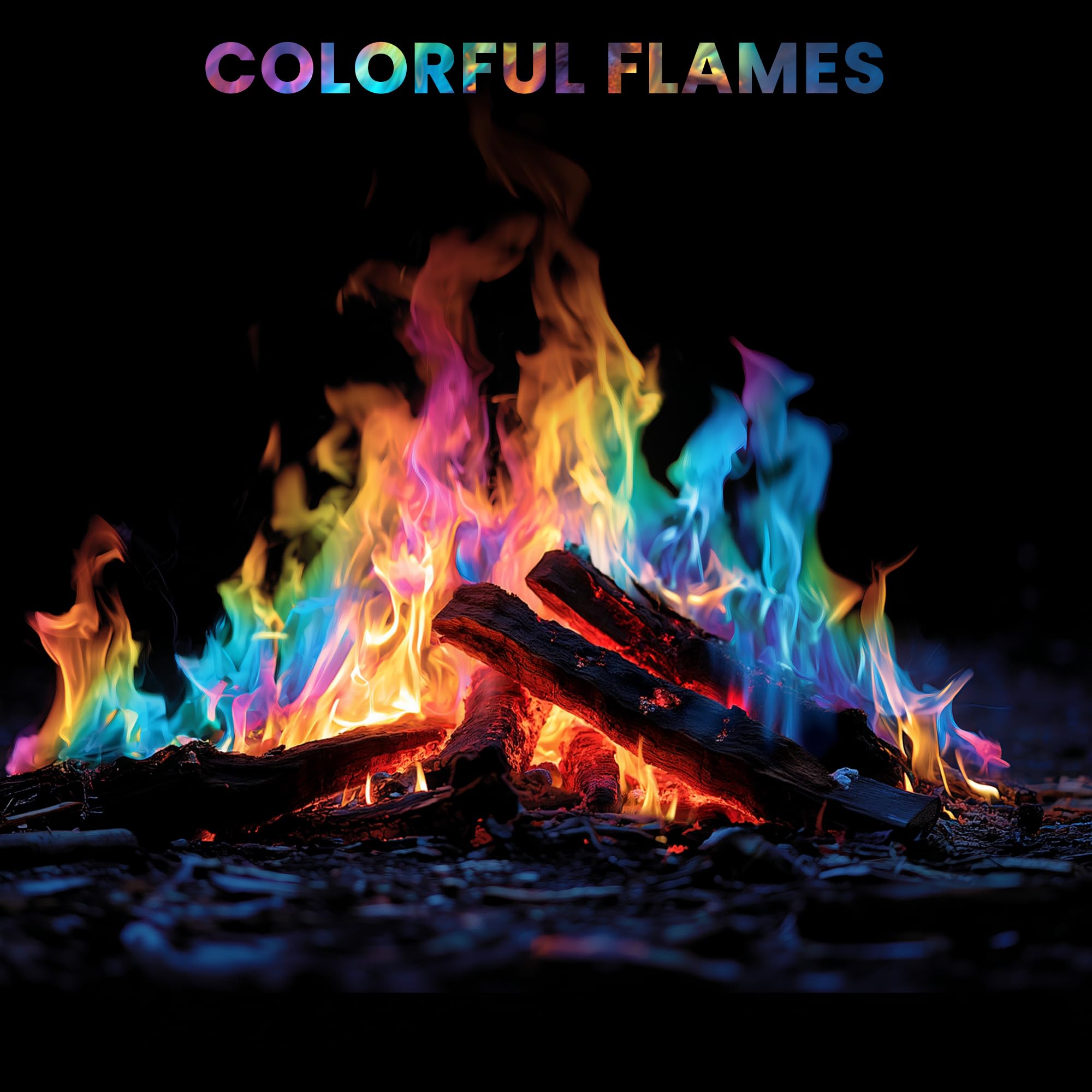 Magical Flames 60-minute color experience keeps flames bright and captivating.