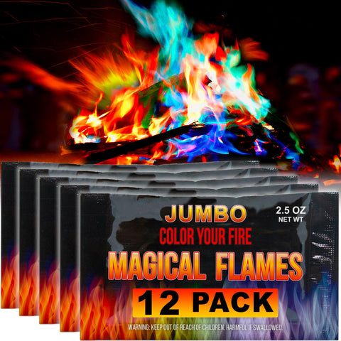 Magical Flames multicolor flames illuminate outdoor spaces with vibrant color and simple setup.