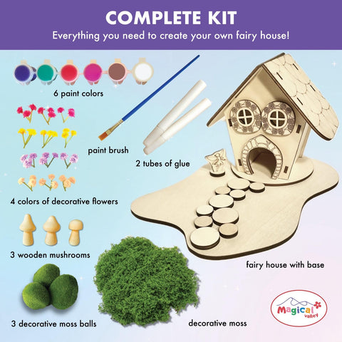 Magical Valley paintbrush and supplies to personalize the fairy world.