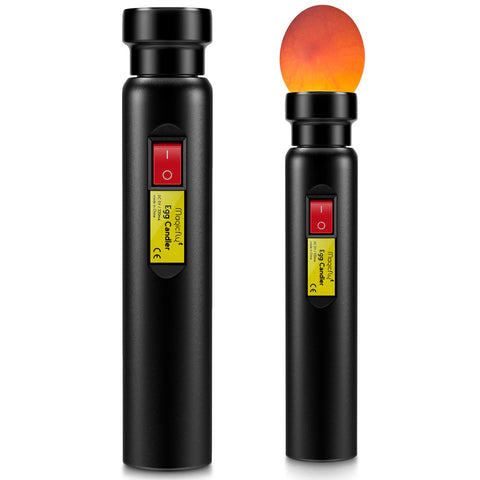 Magicfly rechargeable egg candler front view with bright LED for candling eggs