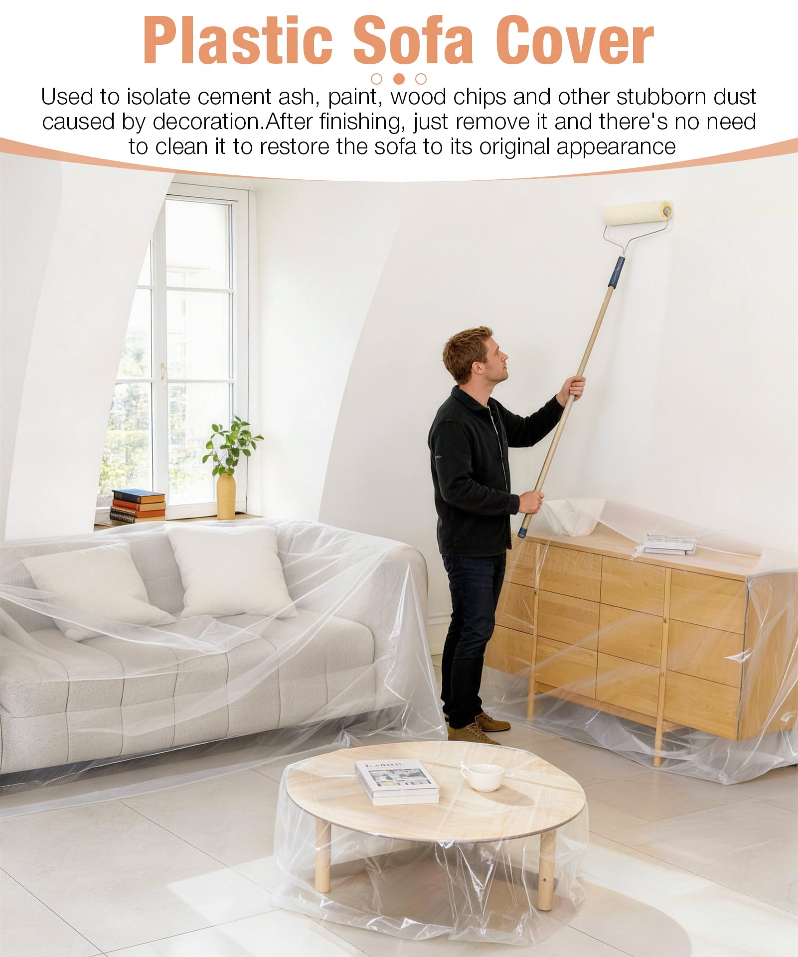 Magicheap dust cover shielding furniture from dust and paint during decorating projects.
