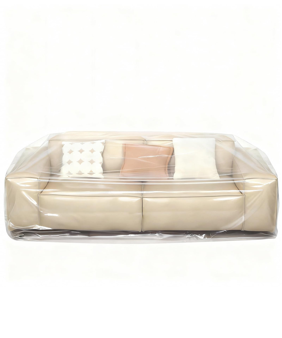 Magicheap extra thick 4Mil sofa cover protecting a couch from dust and spills.