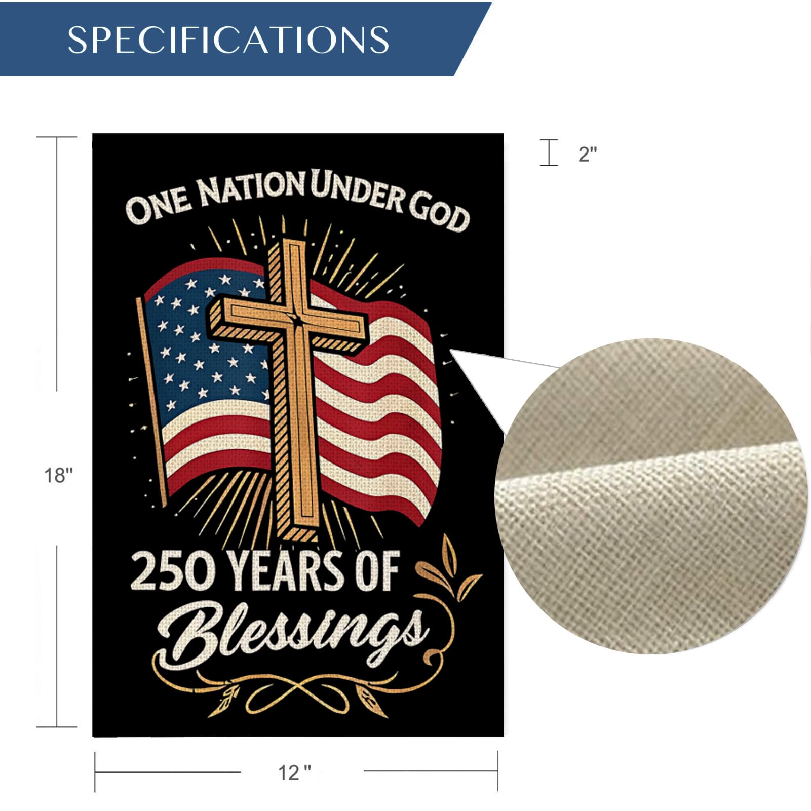 MAGJIUKE flag design 250 Years of Blessings signals durable outdoor decor.