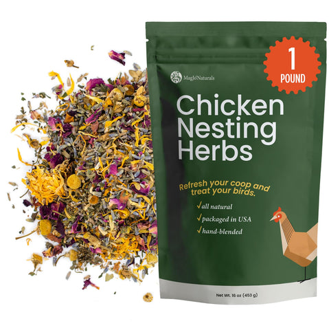 MagJo chicken nesting box herbs 1lb bag for premium coop aroma.