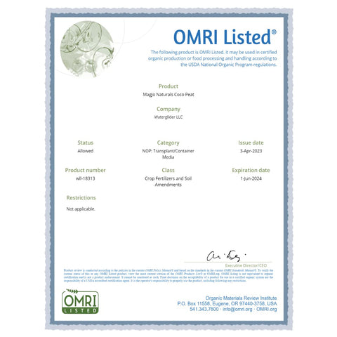 MagJo Naturals coco-fiber renewable resource underscores sustainability.