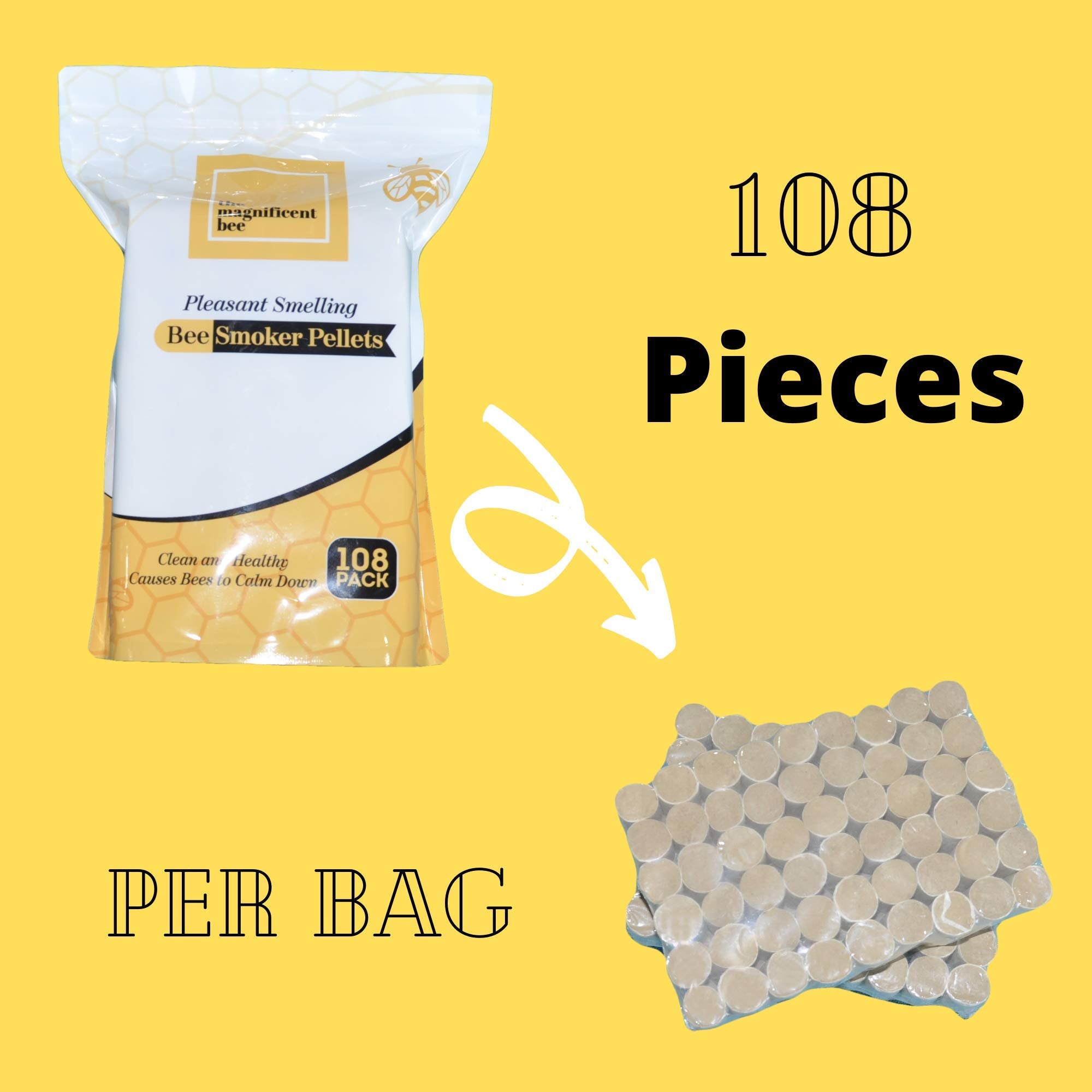 Compact, clean-burning Magnificent Bee pellets reduce smoke and residue.